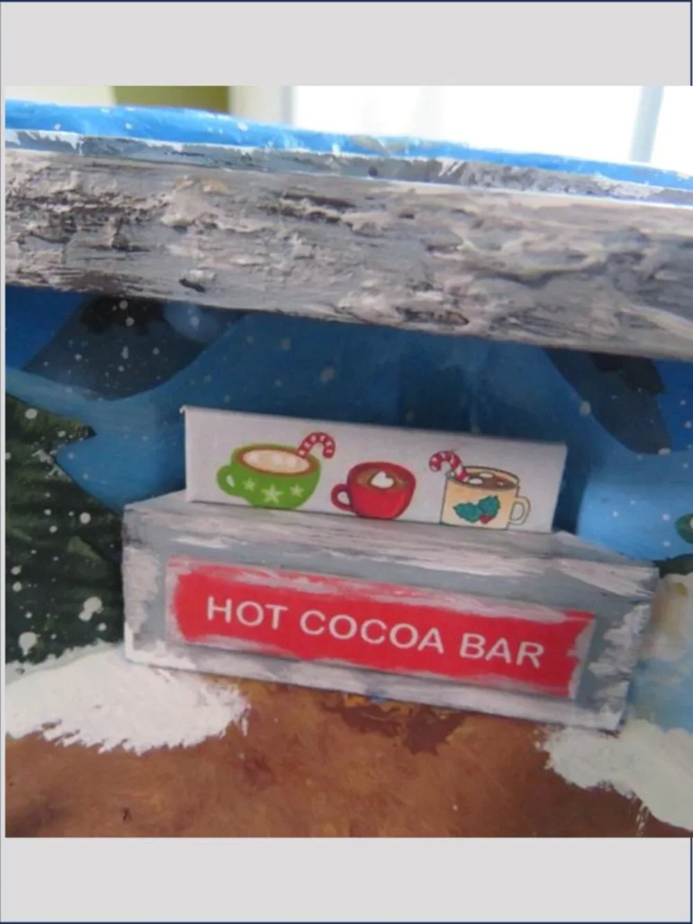 Handmade Reindeer Flight School Miniature Diorama Santa Christmas Village
